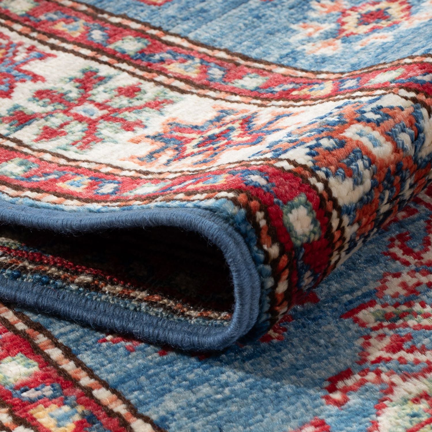Alfombra de pasillo Alfombra Ziegler - Kazak - 186 x 58 cm - azul claro