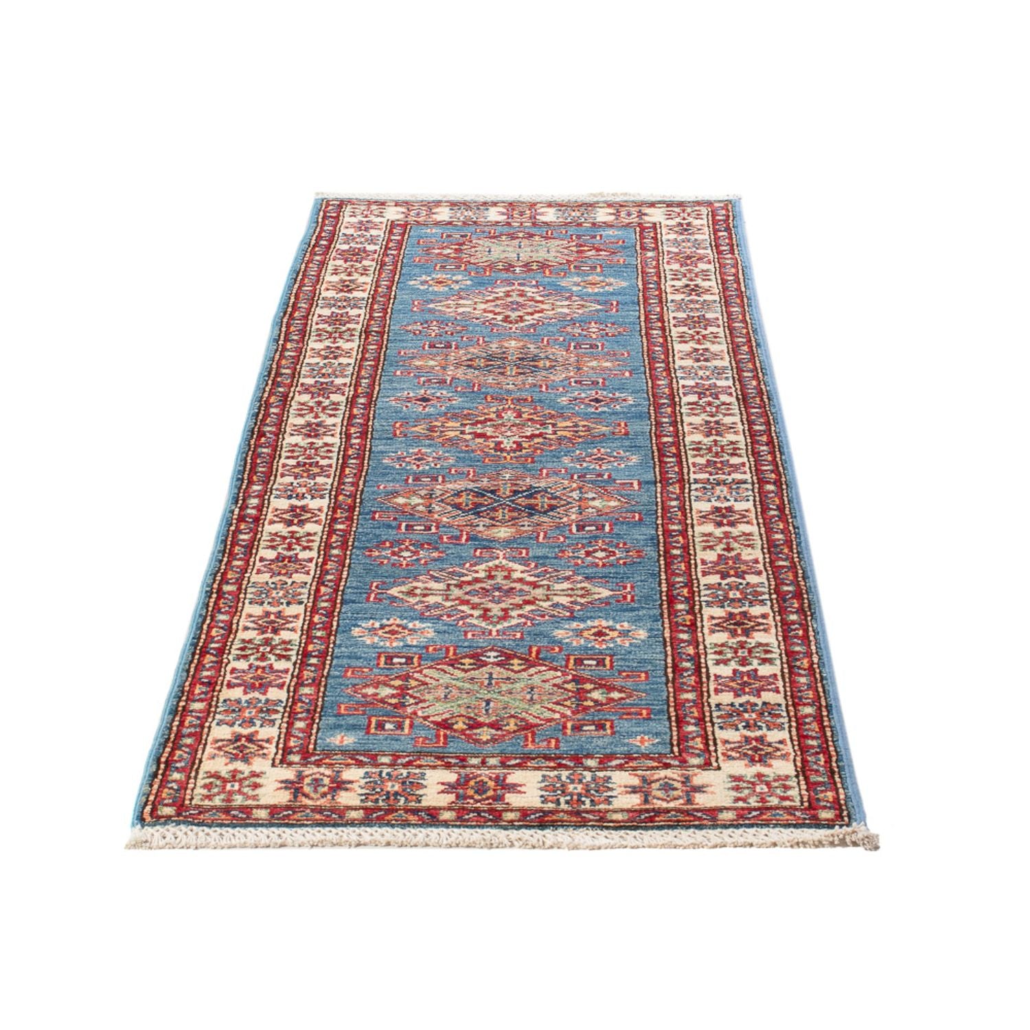 Alfombra de pasillo Alfombra Ziegler - Kazak - 186 x 58 cm - azul claro