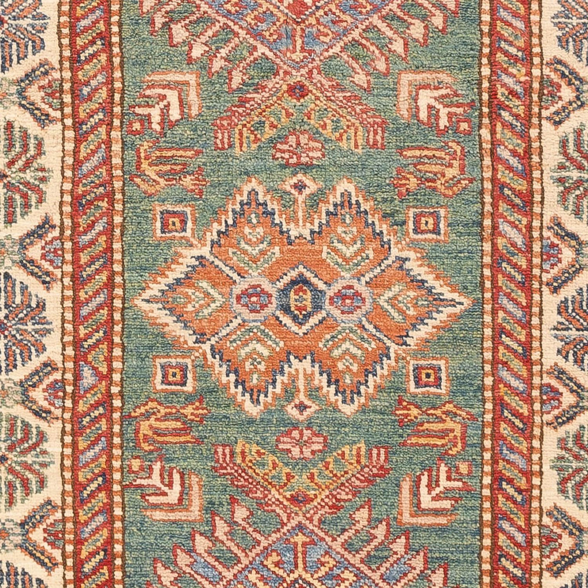 Alfombra de pasillo Alfombra Ziegler - Kazak - 199 x 75 cm - verde oscuro