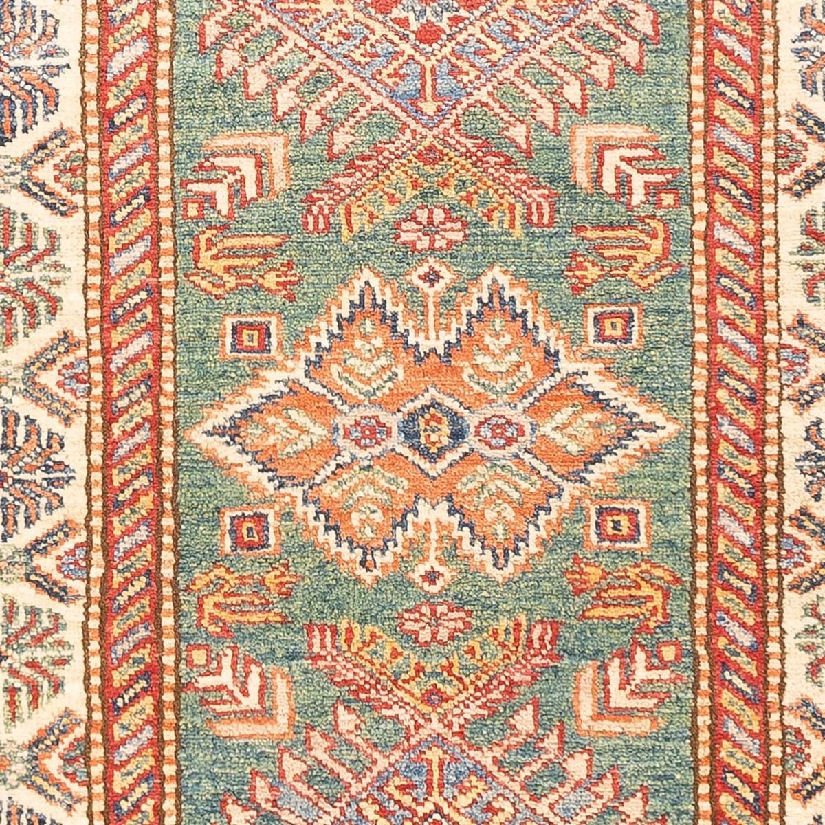 Alfombra de pasillo Alfombra Ziegler - Kazak - 198 x 76 cm - verde claro