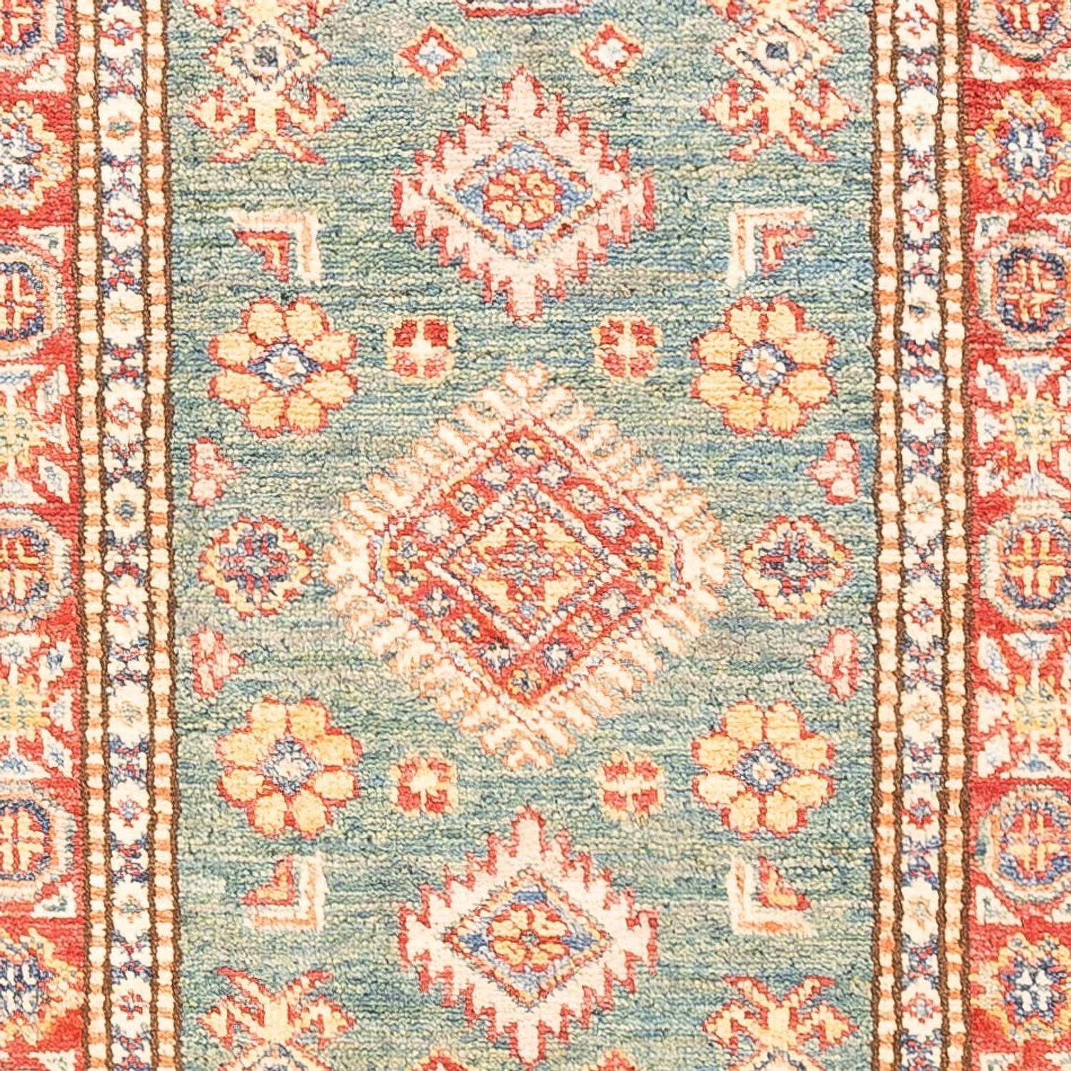 Alfombra de pasillo Alfombra Ziegler - Kazak - 186 x 59 cm - verde claro