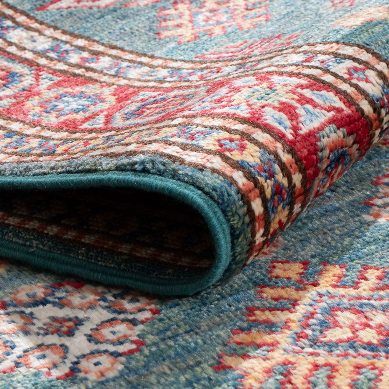 Alfombra de pasillo Alfombra Ziegler - Kazak - 186 x 59 cm - verde claro