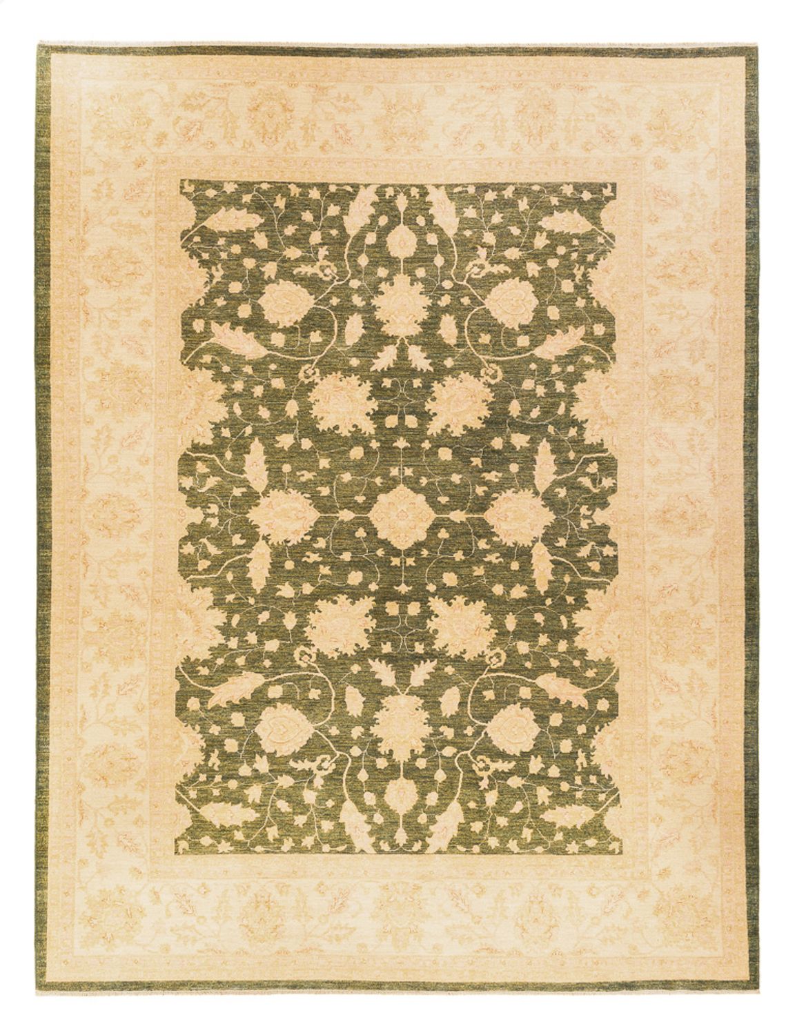 Alfombra Ziegler - 404 x 307 cm - verde oliva
