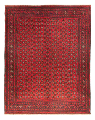 Alfombra afgana - Filpa - 392 x 308 cm - rojo burdeos