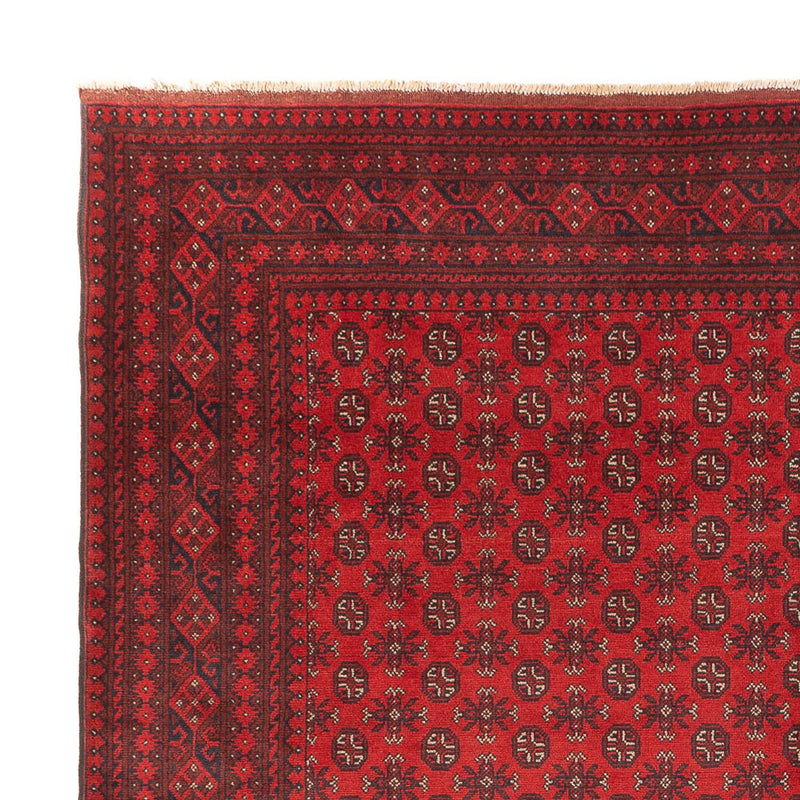 Alfombra afgana - Filpa - 392 x 308 cm - rojo burdeos