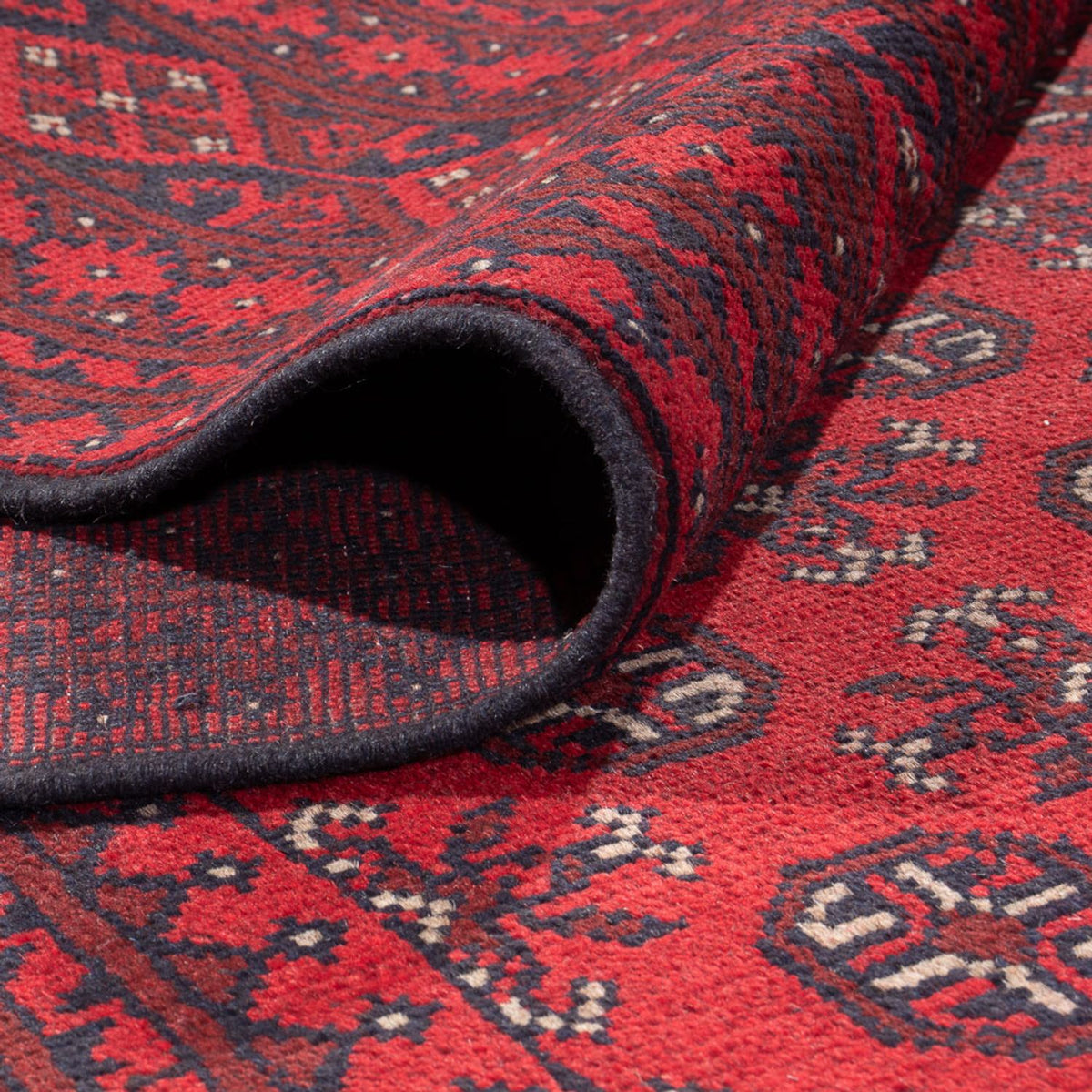 Alfombra afgana - Filpa - 392 x 308 cm - rojo burdeos