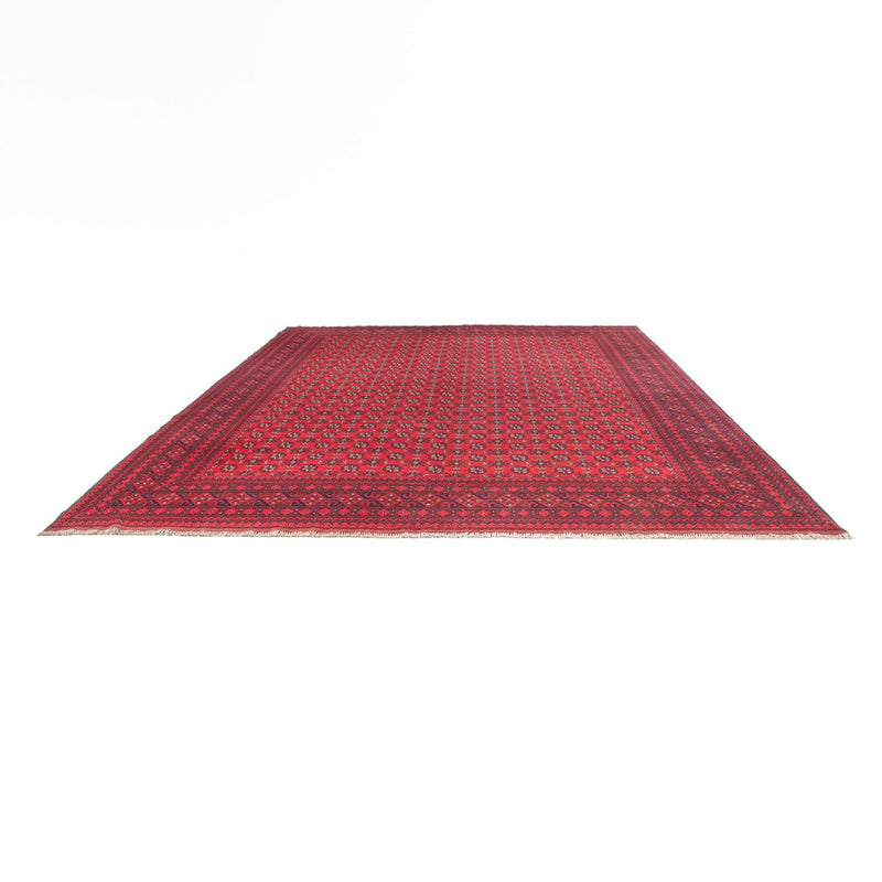 Alfombra afgana - Filpa - 392 x 308 cm - rojo burdeos