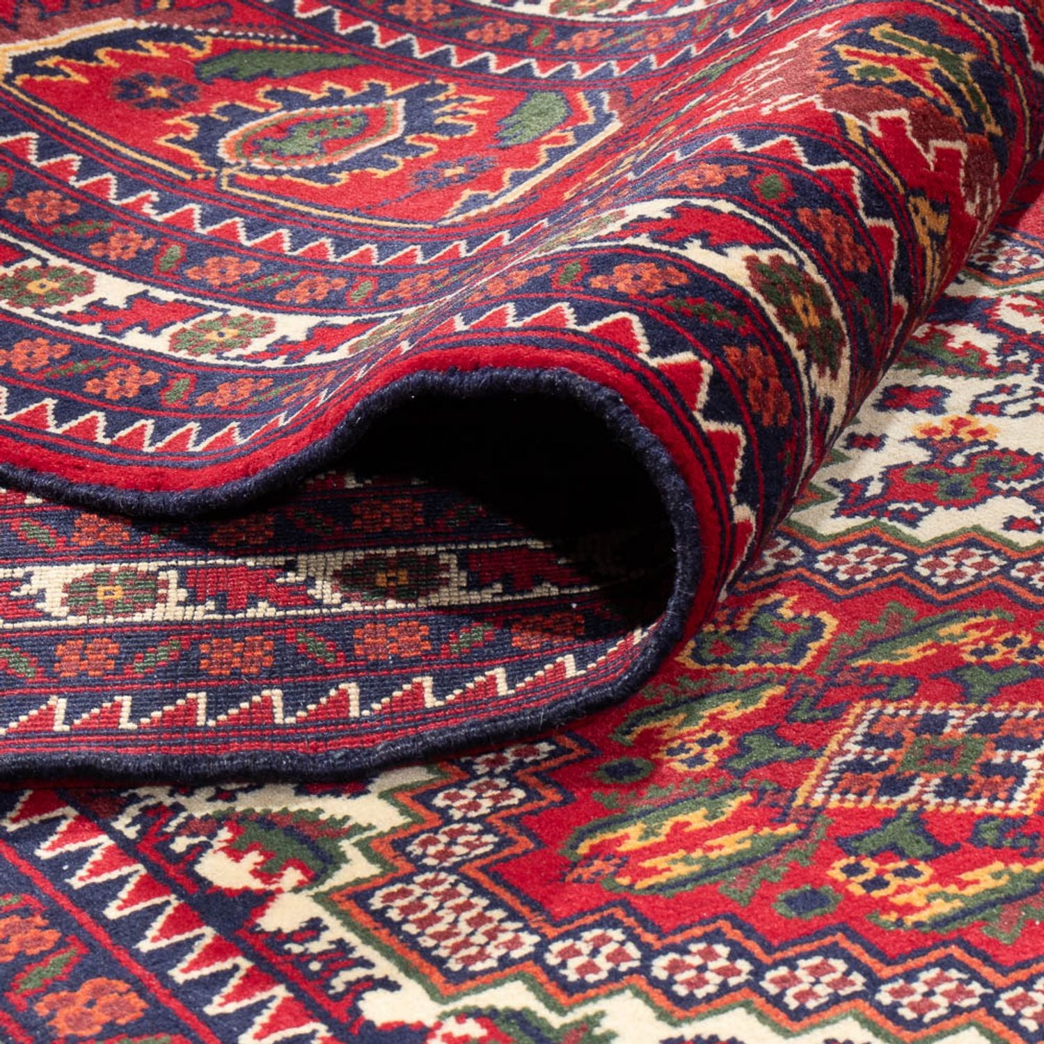 Alfombra afgana - Real - 385 x 300 cm - multicolor