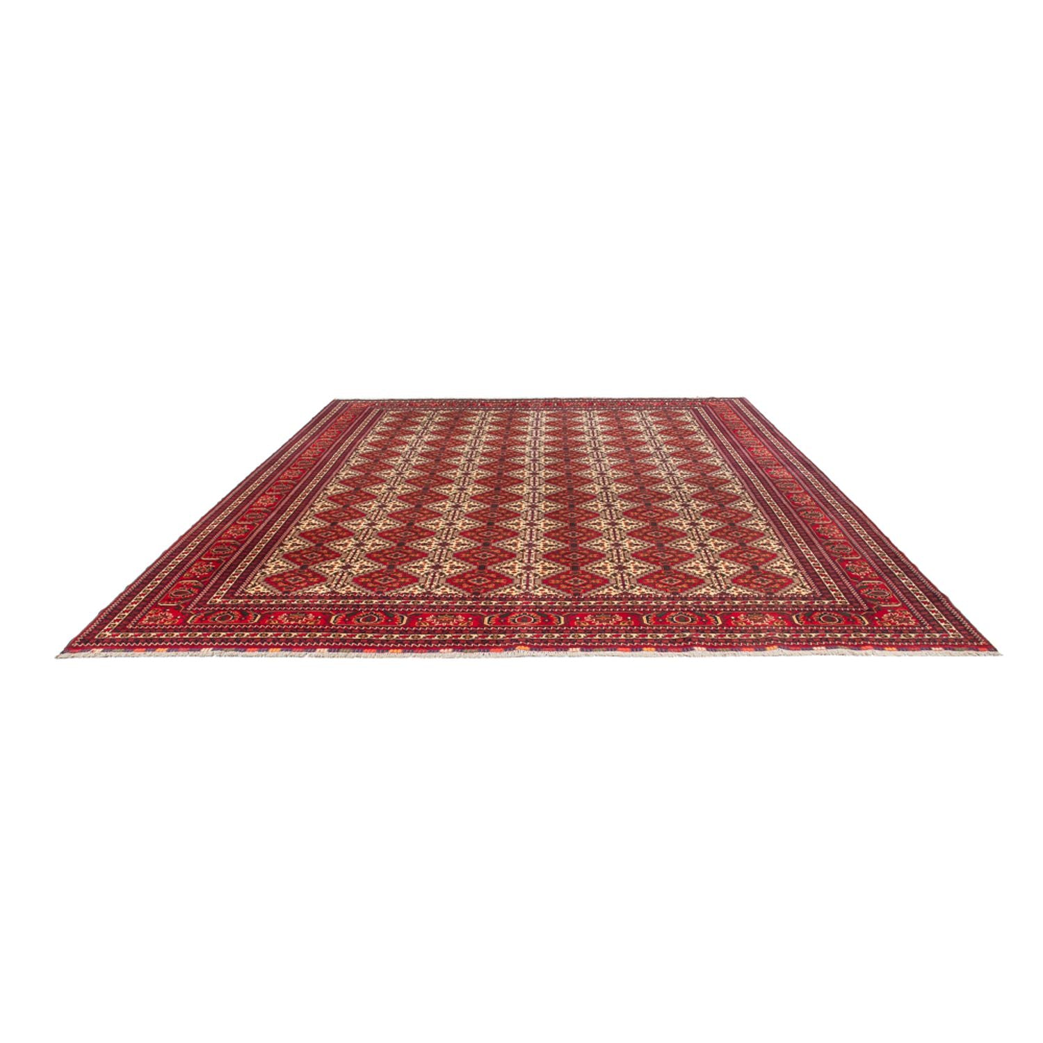 Alfombra afgana - Real - 385 x 300 cm - multicolor