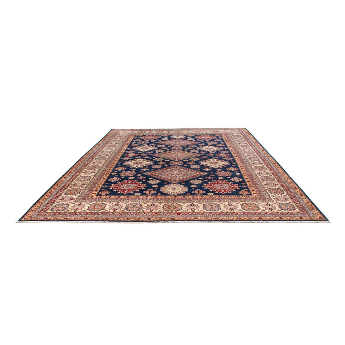 Alfombra Ziegler - Kazak - 410 x 305 cm - azul oscuro