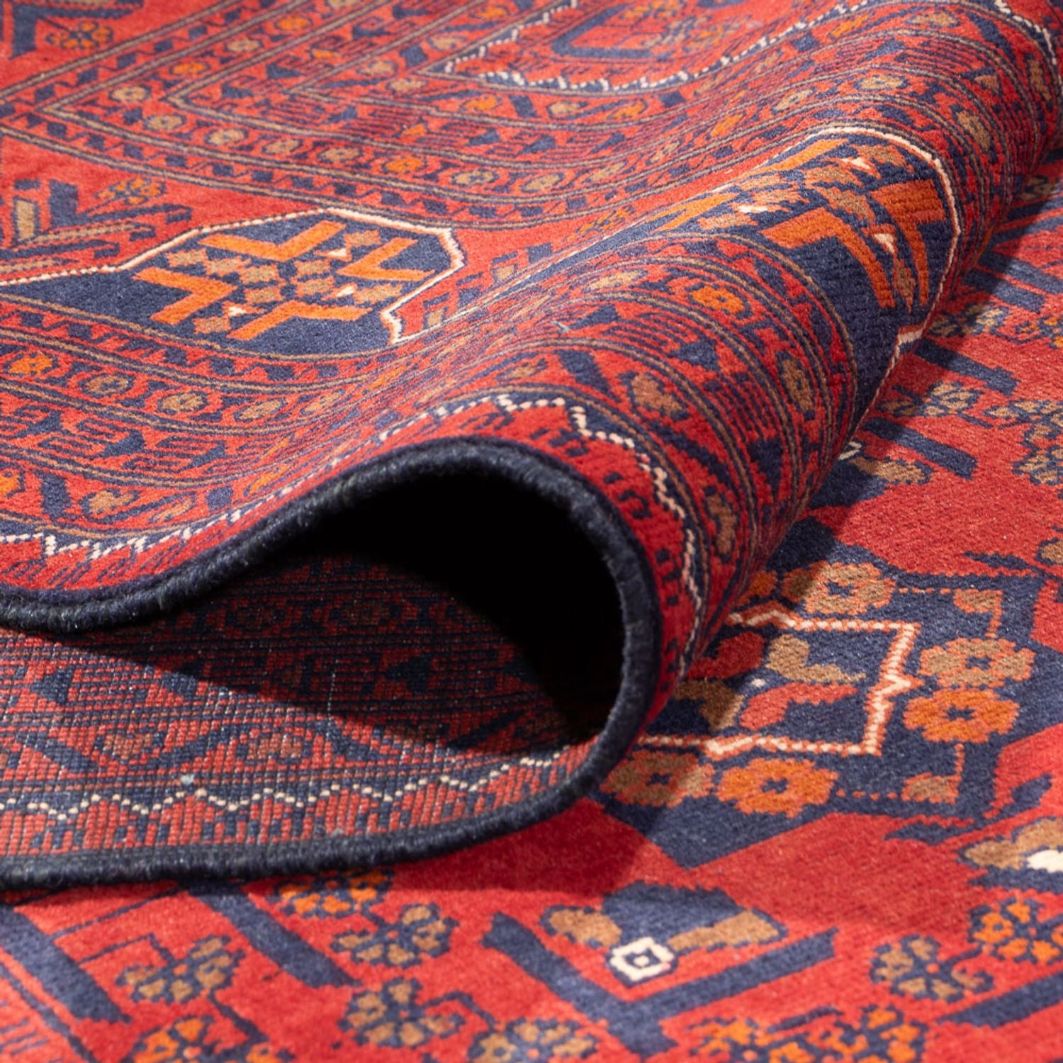 Alfombra afgana - Kunduz - 391 x 296 cm - rojo