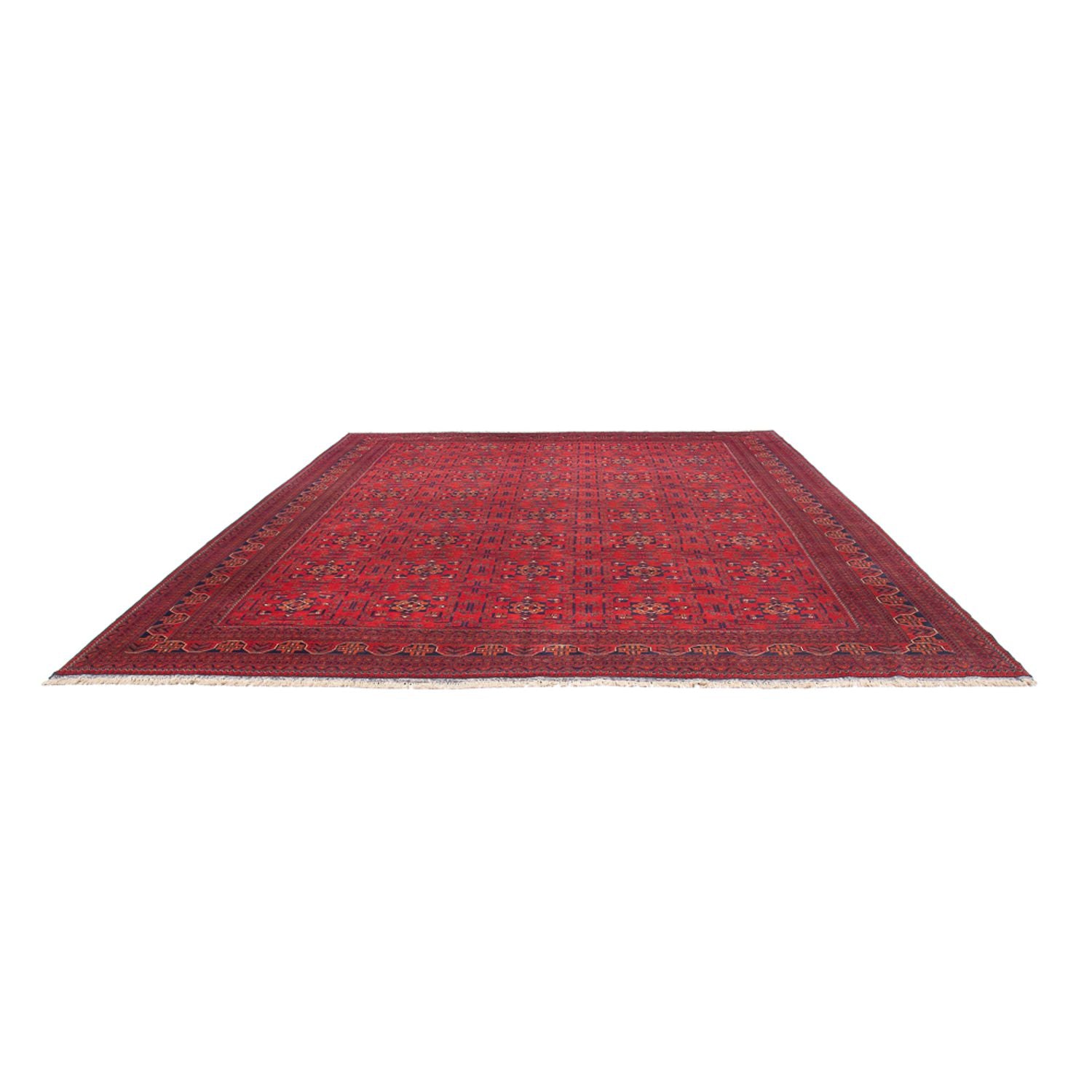 Alfombra afgana - Kunduz - 391 x 296 cm - rojo
