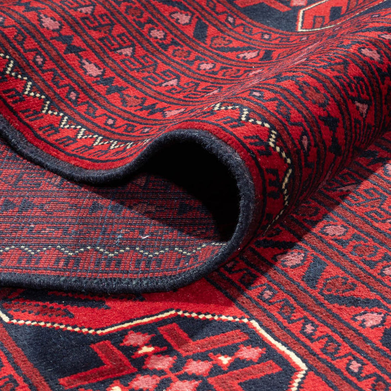 Alfombra afgana - Kunduz - 366 x 297 cm - rojo