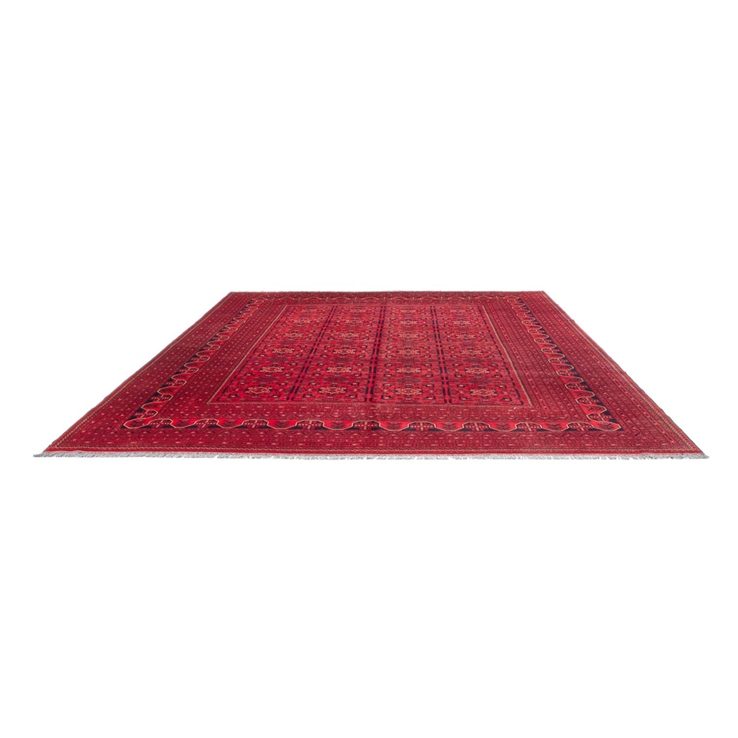 Alfombra afgana - Kunduz - 366 x 297 cm - rojo