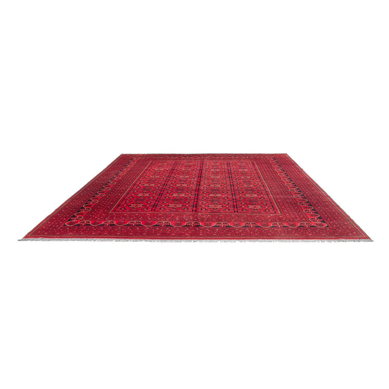 Alfombra afgana - Kunduz - 366 x 297 cm - rojo