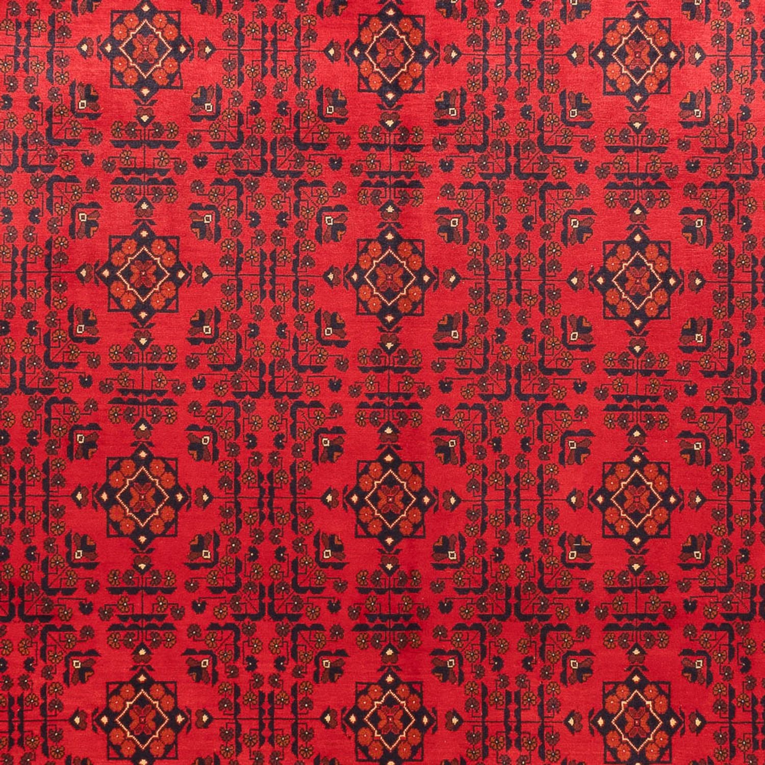Alfombra afgana - Kunduz - 382 x 309 cm - rojo
