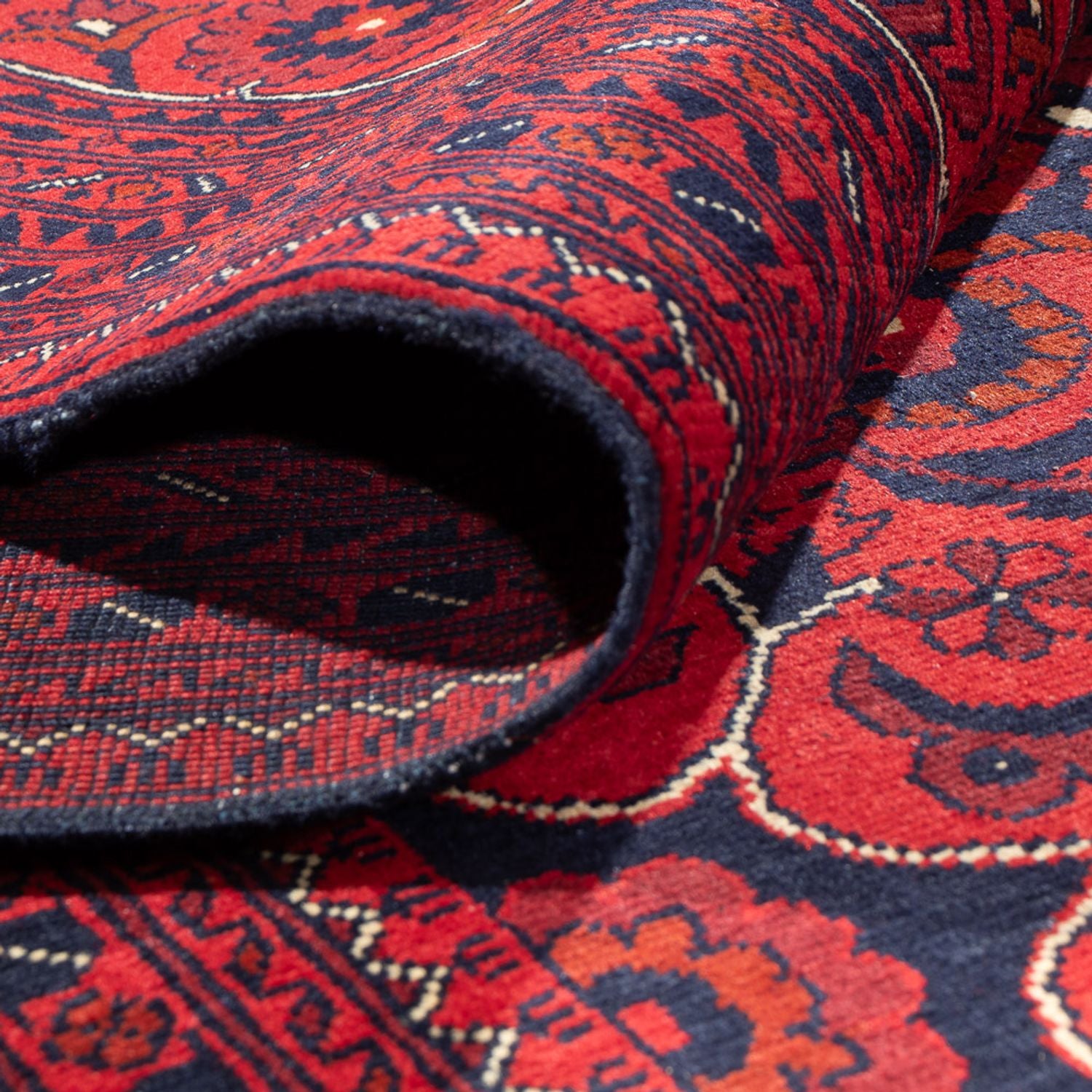 Alfombra afgana - Kunduz - 379 x 297 cm - rojo