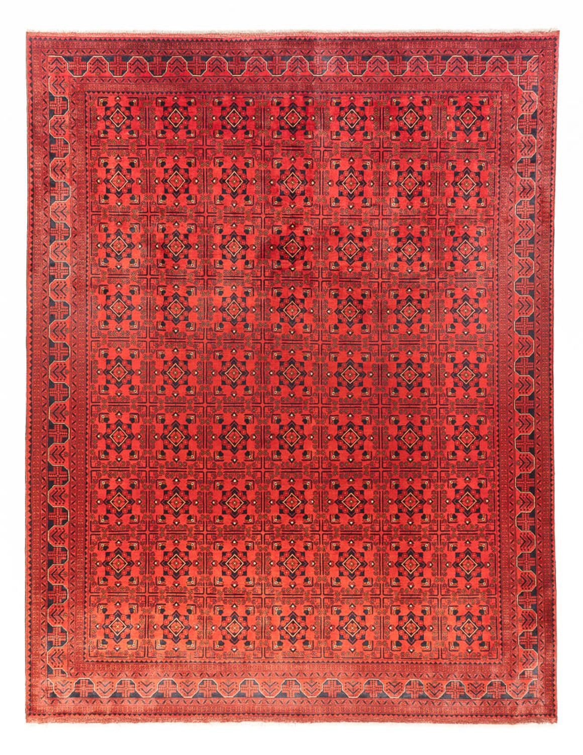 Alfombra afgana - Kunduz - 391 x 295 cm - rojo