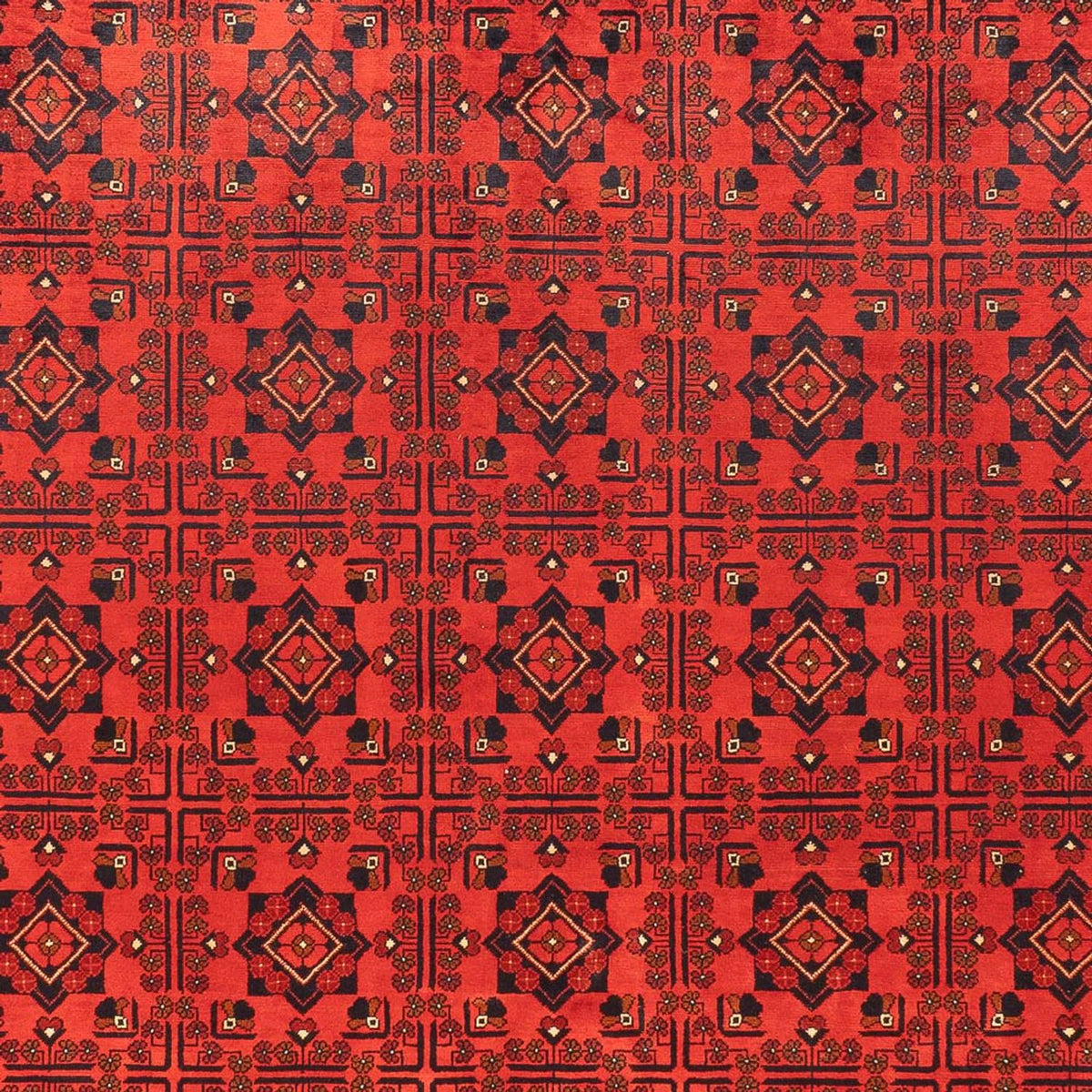 Alfombra afgana - Kunduz - 391 x 295 cm - rojo