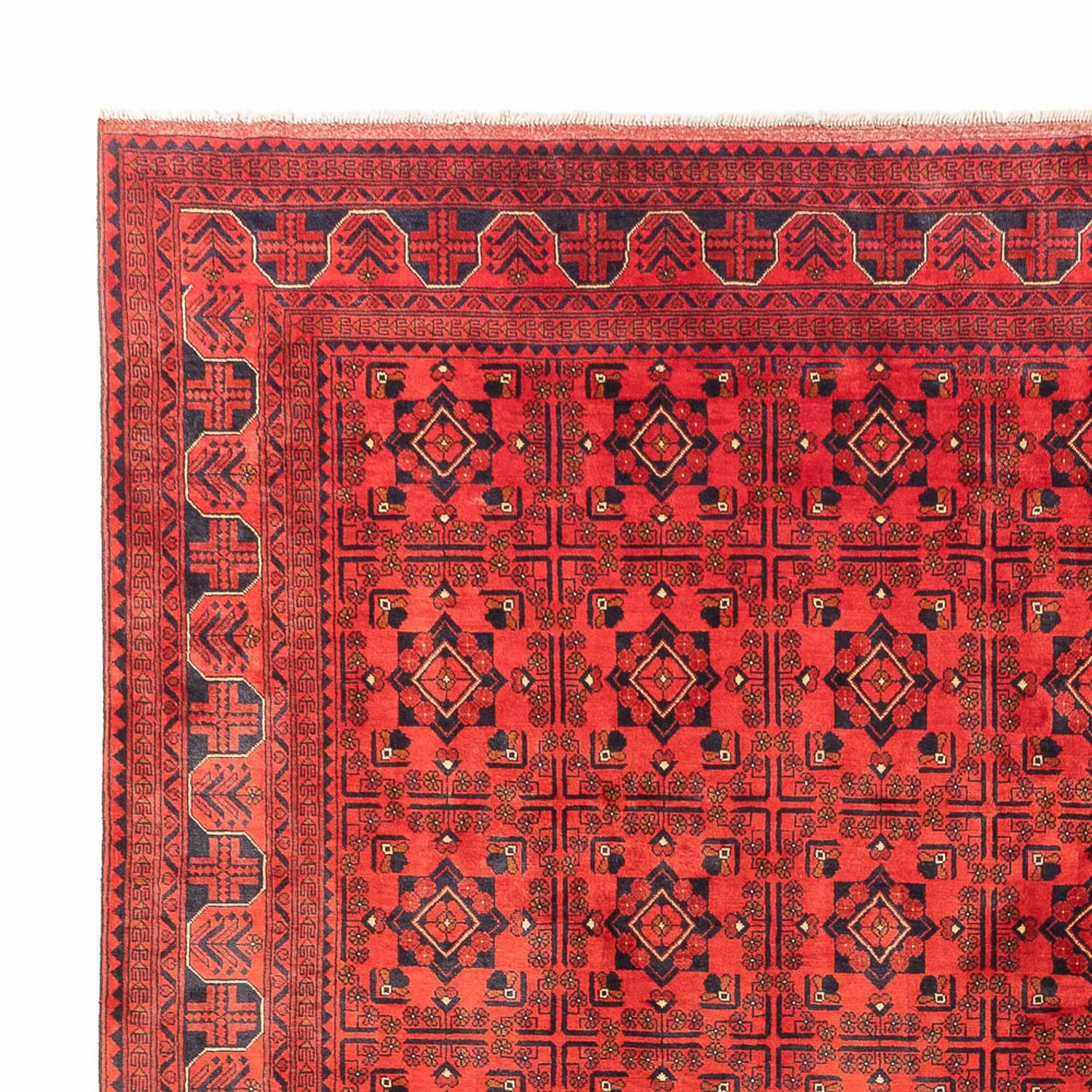 Alfombra afgana - Kunduz - 391 x 295 cm - rojo