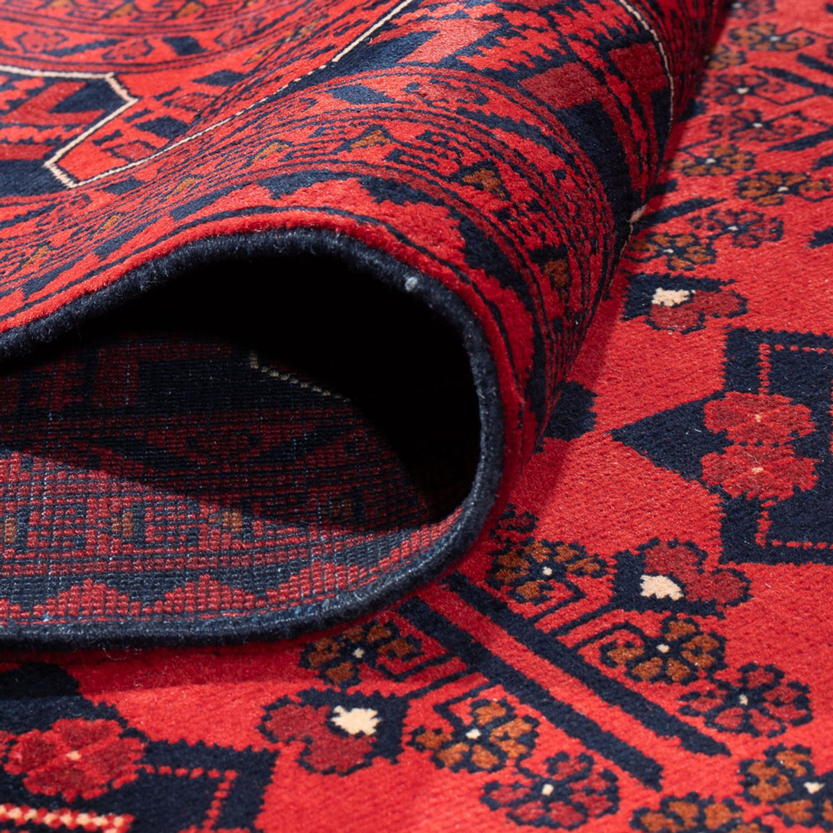 Alfombra afgana - Kunduz - 391 x 295 cm - rojo