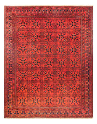 Alfombra afgana - Kunduz - 394 x 299 cm - rojo