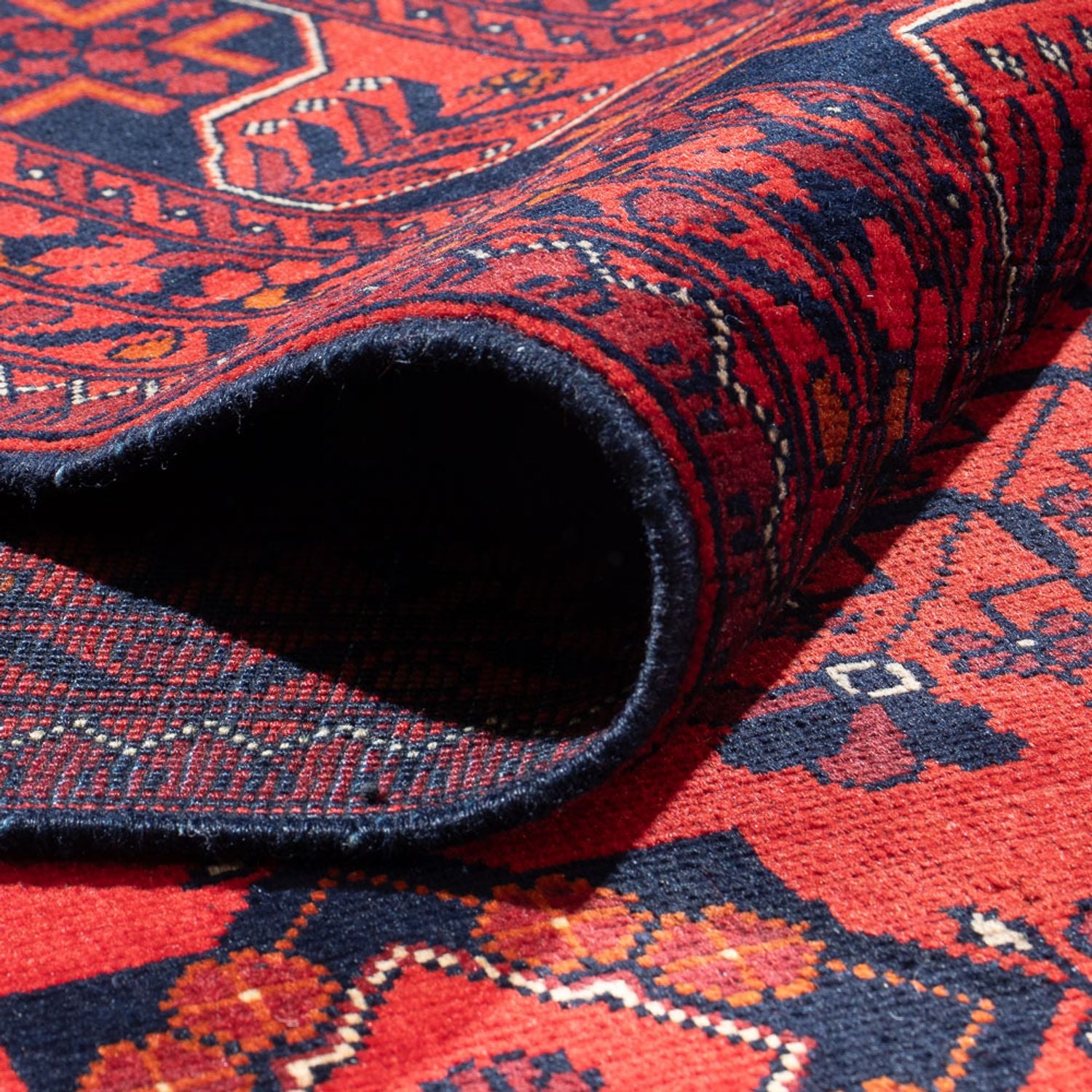 Alfombra afgana - Kunduz - 394 x 299 cm - rojo