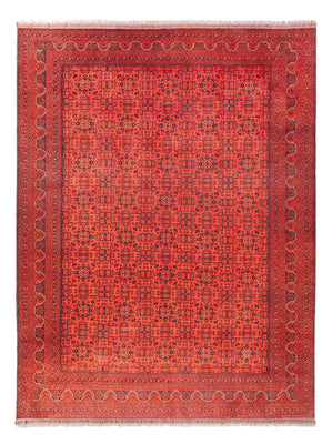 Alfombra afgana - Kunduz - 393 x 300 cm - rojo