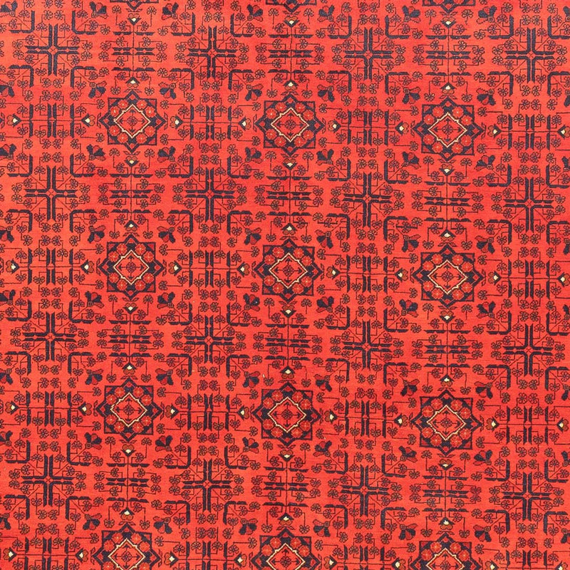 Alfombra afgana - Kunduz - 393 x 300 cm - rojo