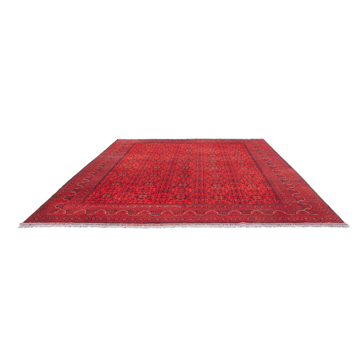 Alfombra afgana - Kunduz - 393 x 300 cm - rojo