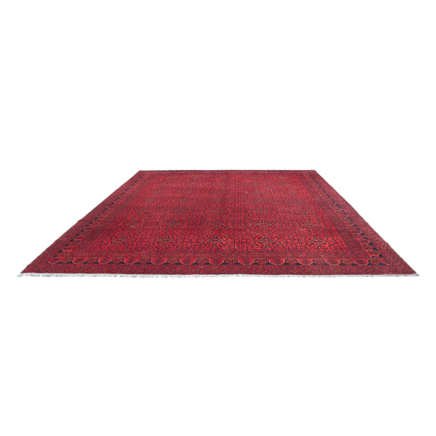 Alfombra afgana - Kunduz - 376 x 294 cm - rojo