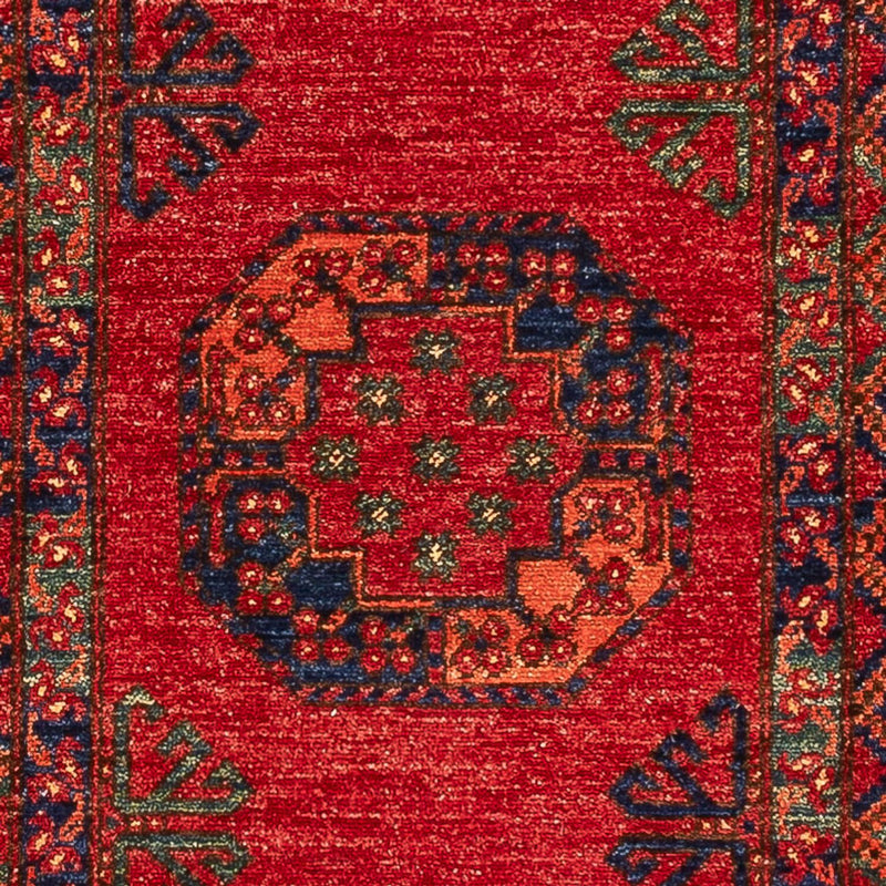 Alfombra de pasillo Alfombra afgana - 368 x 85 cm - rojo