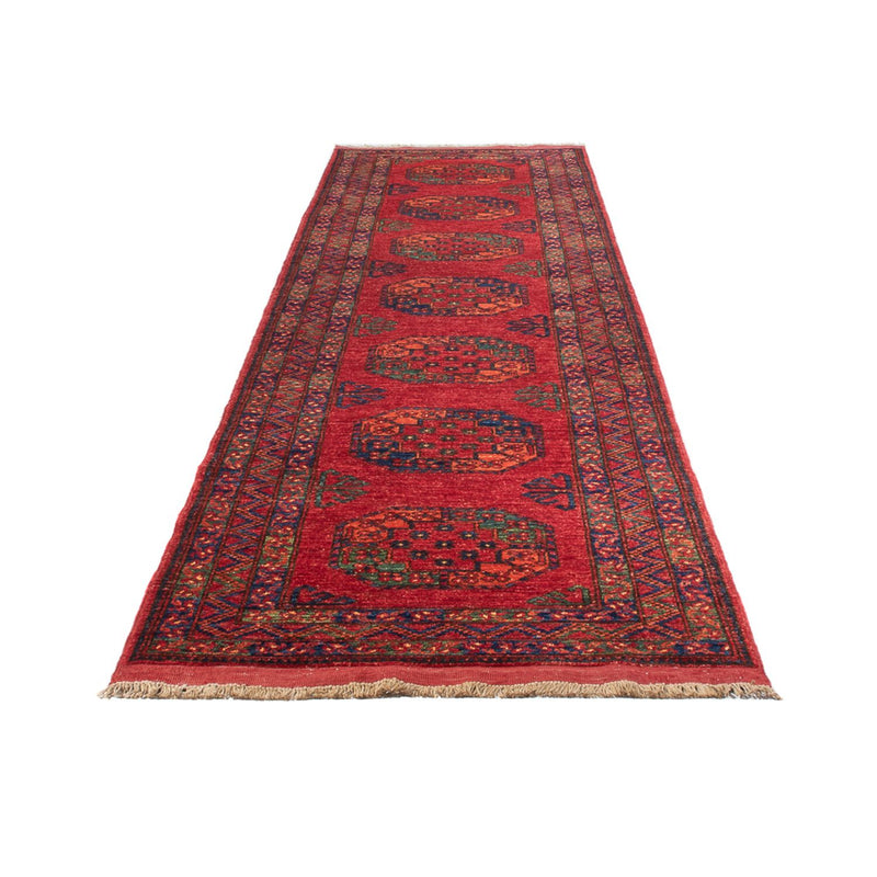 Alfombra de pasillo Alfombra afgana - 368 x 85 cm - rojo