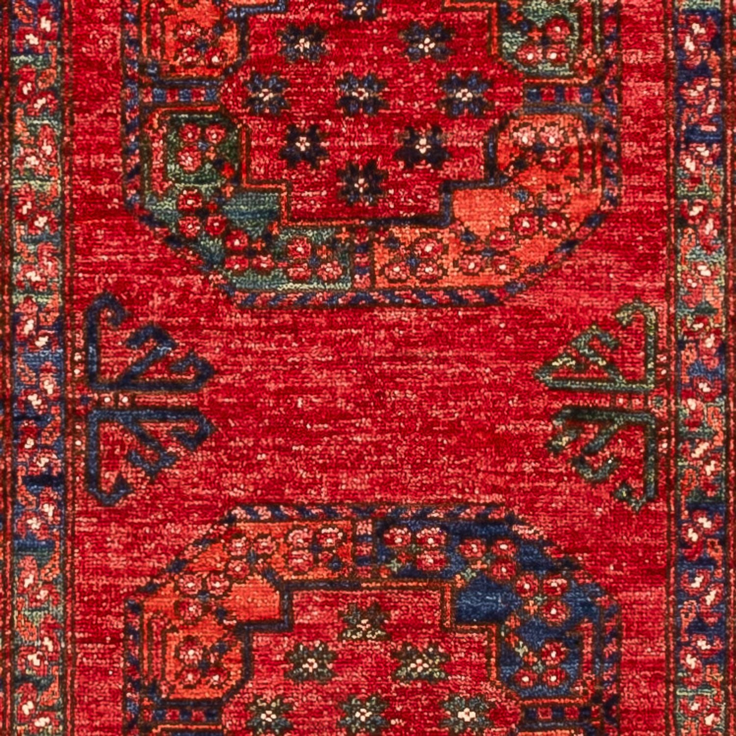 Alfombra de pasillo Alfombra afgana - 395 x 75 cm - rojo
