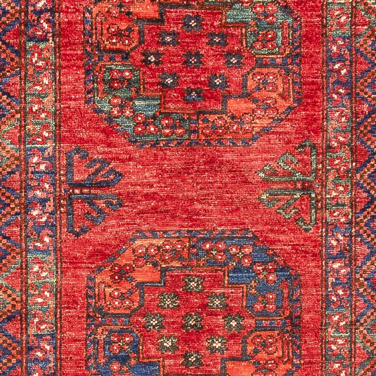Alfombra de pasillo Alfombra afgana - 390 x 82 cm - rojo
