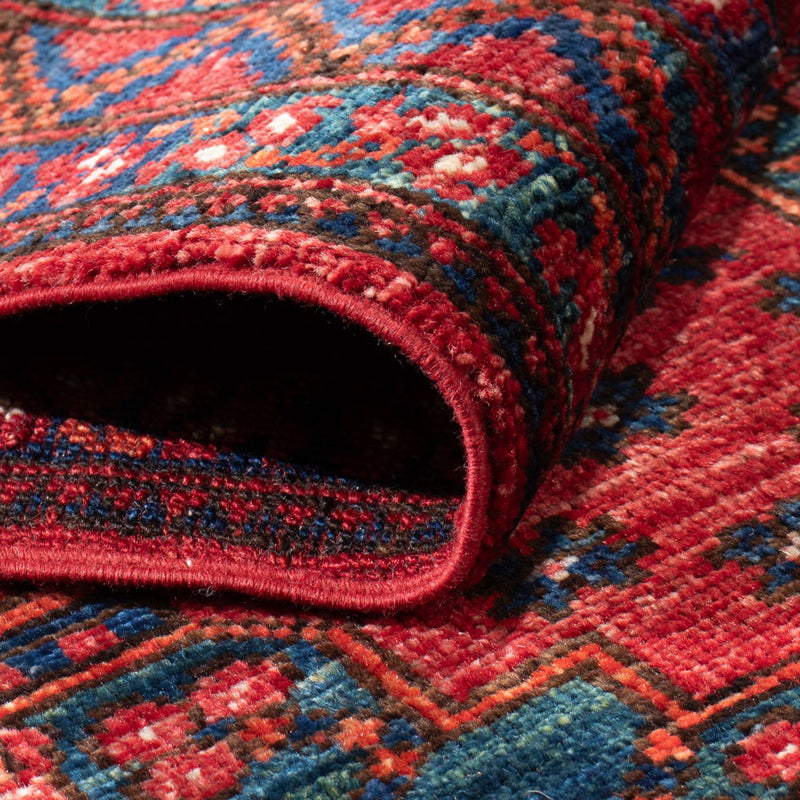 Alfombra de pasillo Alfombra afgana - 390 x 82 cm - rojo