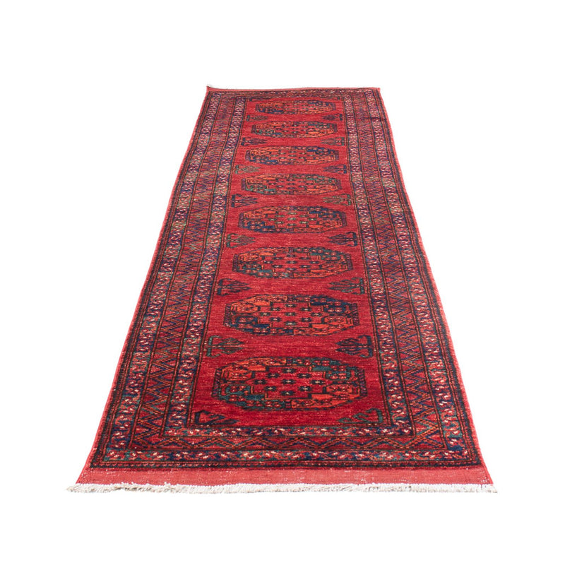 Alfombra de pasillo Alfombra afgana - 390 x 82 cm - rojo