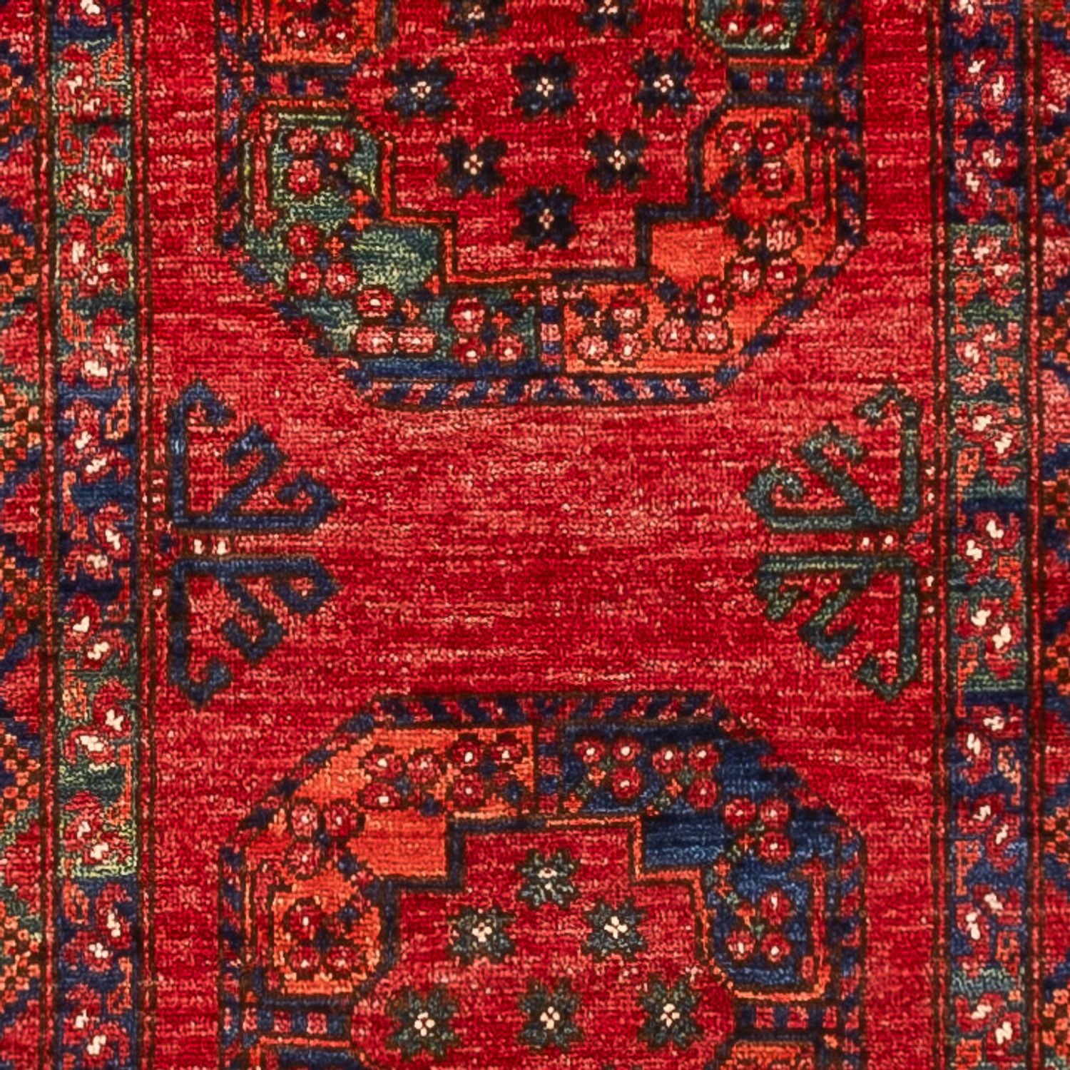 Alfombra de pasillo Alfombra afgana - 395 x 77 cm - rojo