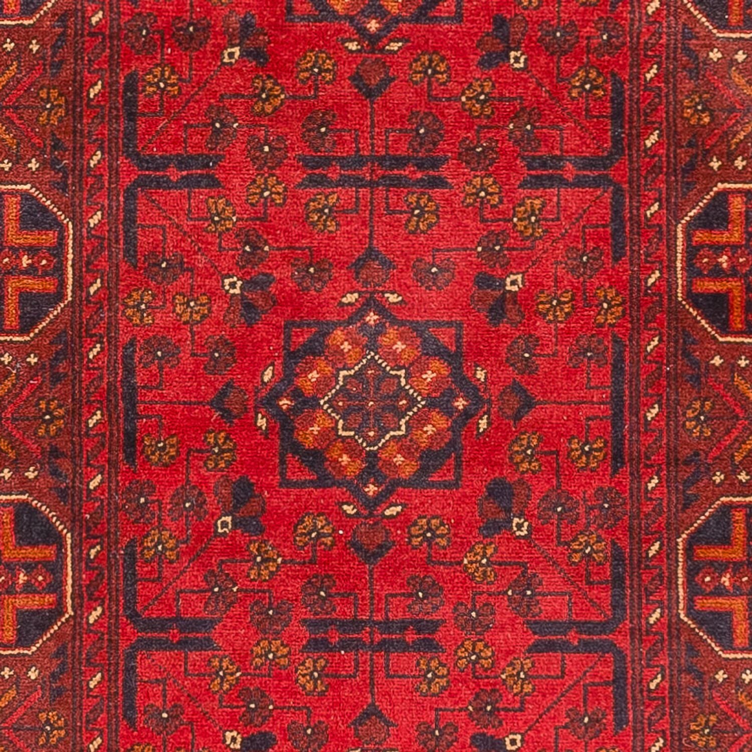 Alfombra de pasillo Alfombra afgana - Kunduz - 395 x 80 cm - rojo