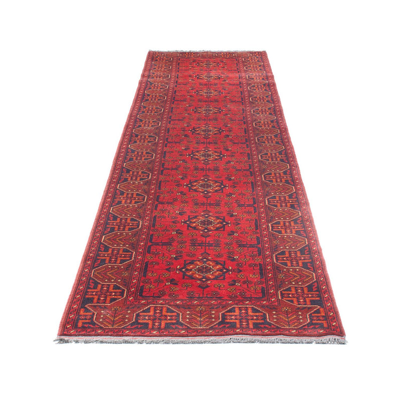 Alfombra de pasillo Alfombra afgana - Kunduz - 395 x 80 cm - rojo