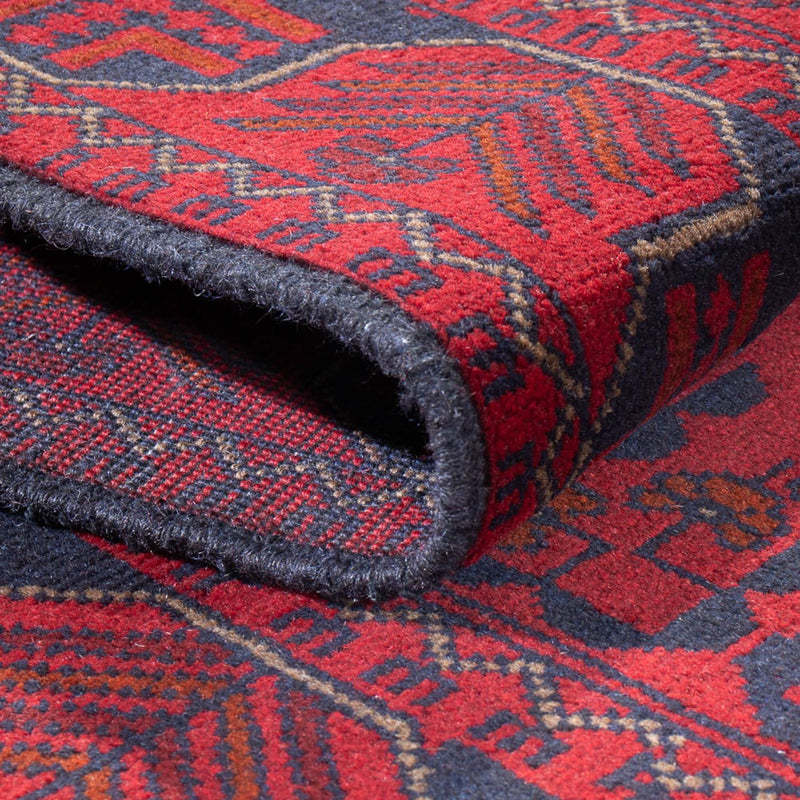 Alfombra de pasillo Alfombra afgana - Kunduz - 390 x 80 cm - rojo