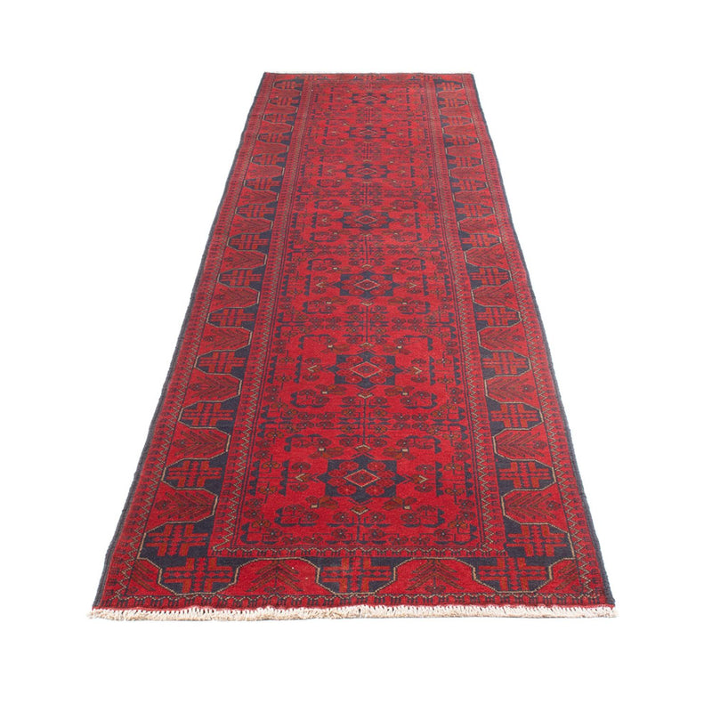 Alfombra de pasillo Alfombra afgana - Kunduz - 390 x 80 cm - rojo