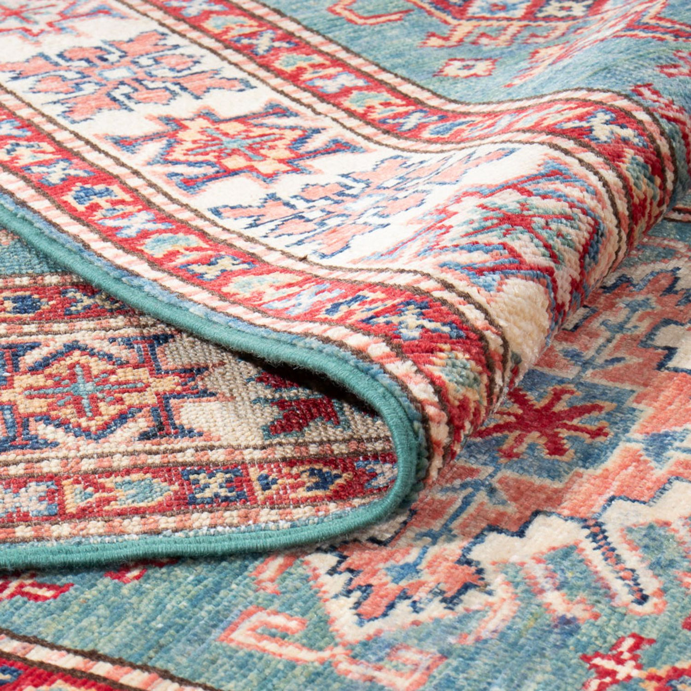 Alfombra de pasillo Alfombra Ziegler - Kazak - 326 x 80 cm - turquesa