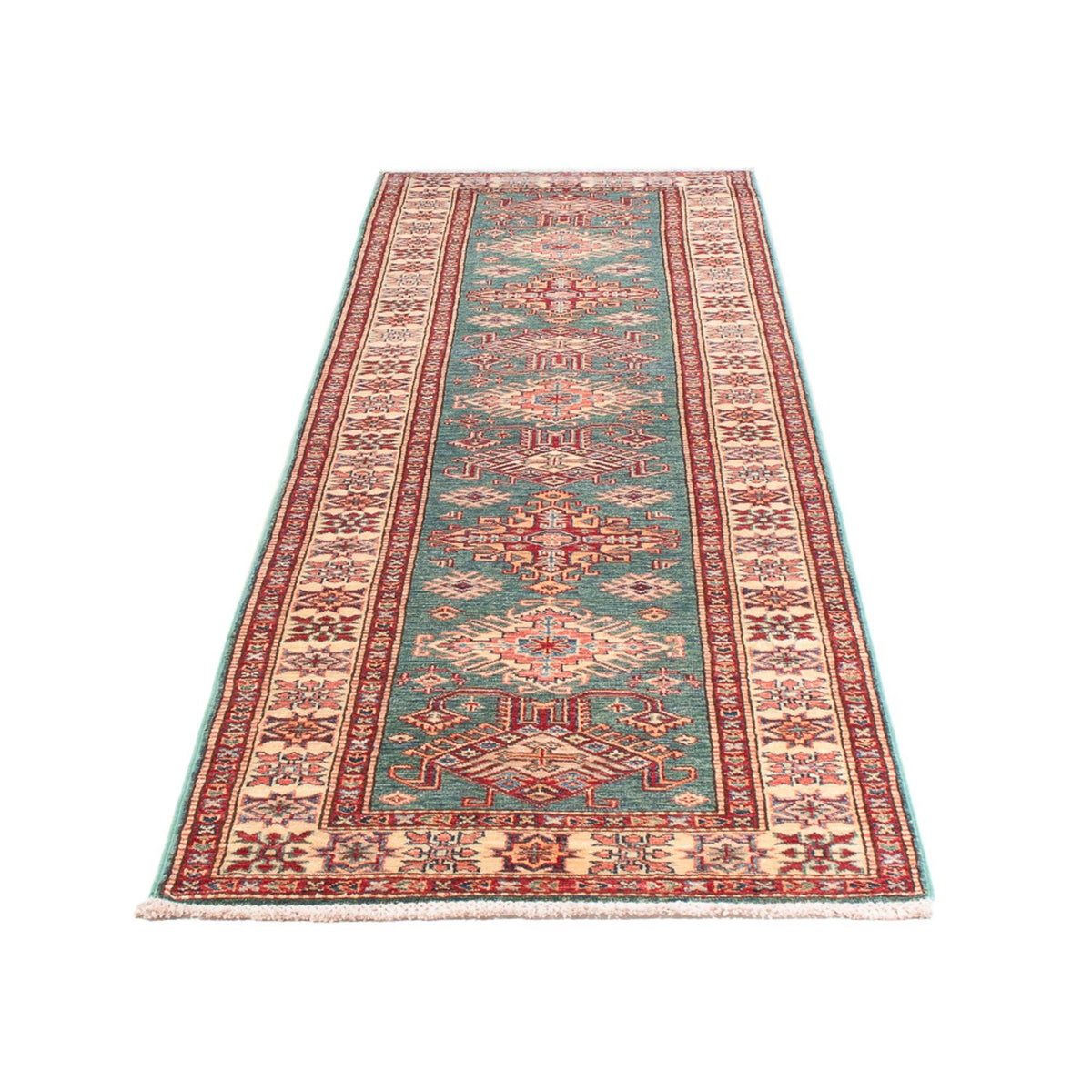 Alfombra de pasillo Alfombra Ziegler - Kazak - 326 x 80 cm - turquesa