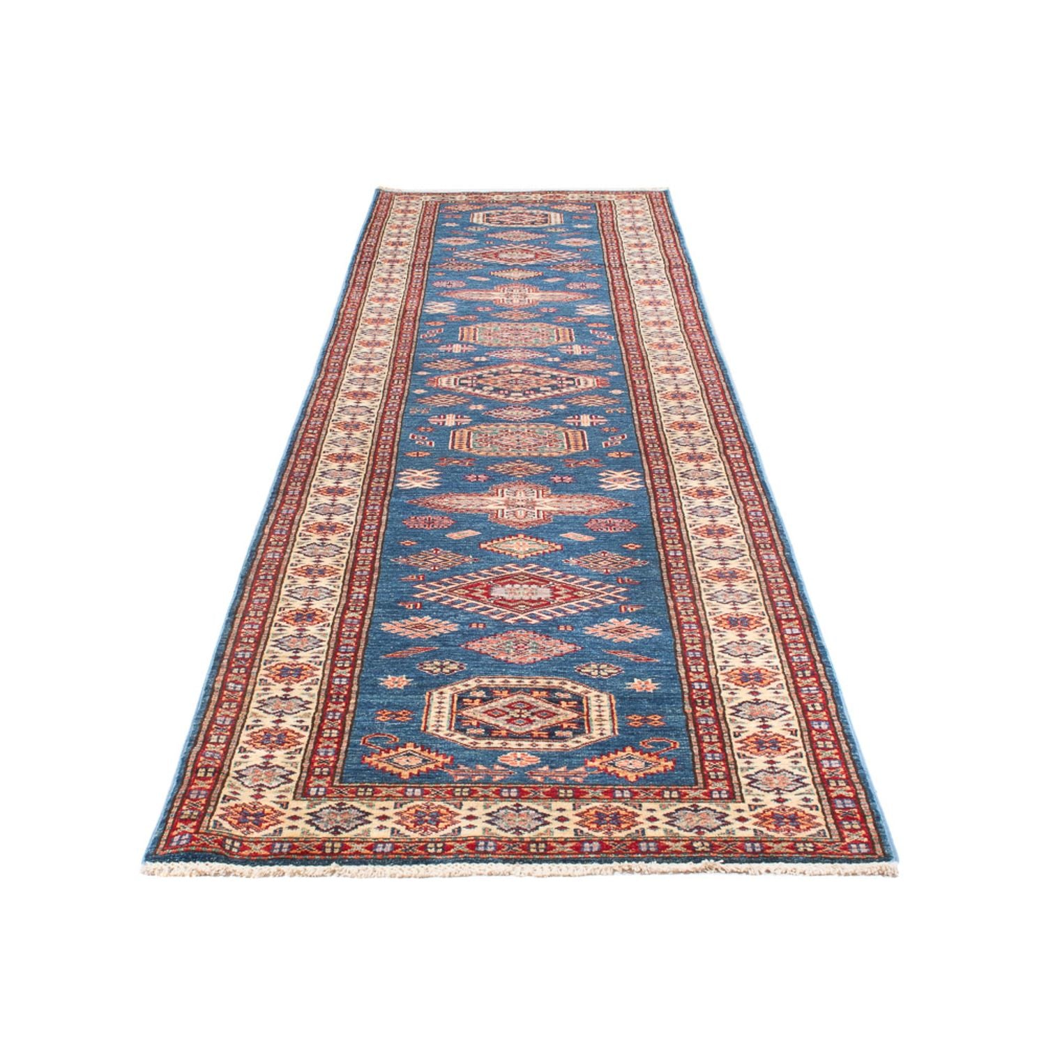 Alfombra de pasillo Alfombra Ziegler - Kazak - 404 x 87 cm - azul