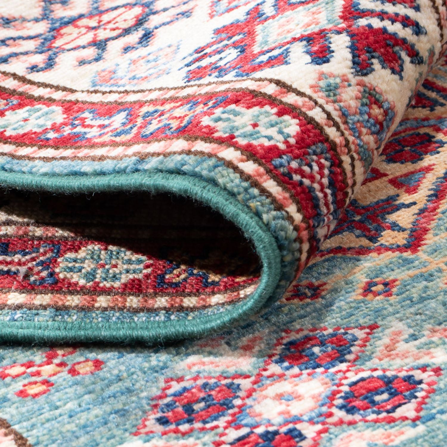 Alfombra de pasillo Alfombra Ziegler - Kazak - 294 x 84 cm - turquesa