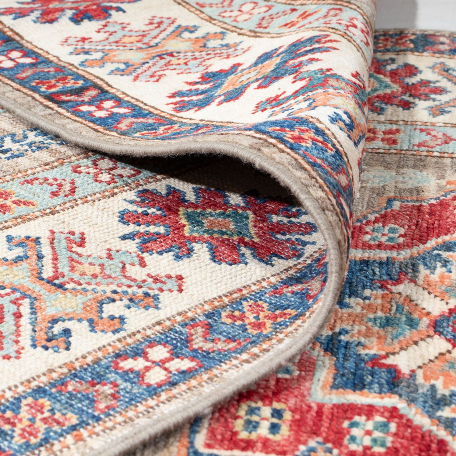 Alfombra de pasillo Alfombra Ziegler - Kazak - 317 x 81 cm - gris claro
