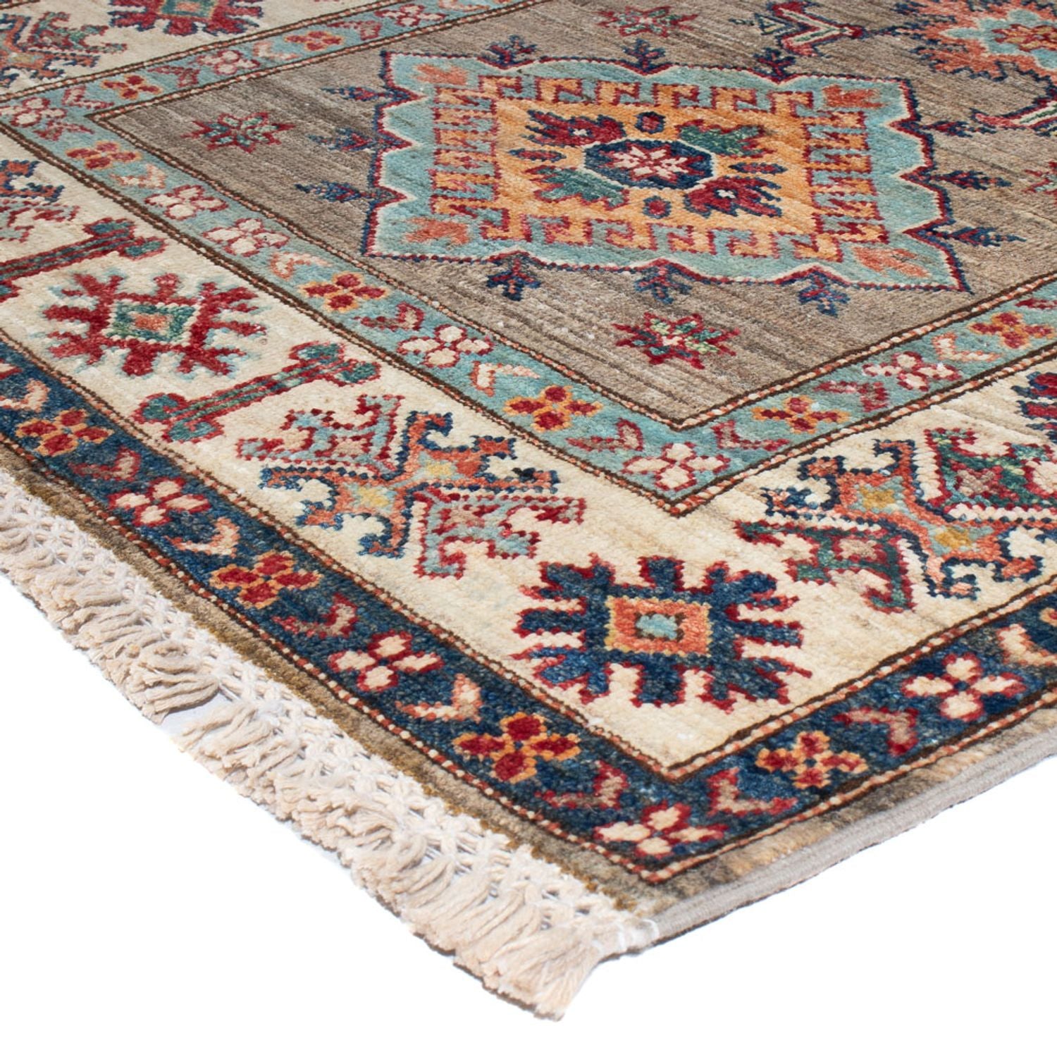 Alfombra de pasillo Alfombra Ziegler - Kazak - 305 x 83 cm - gris claro