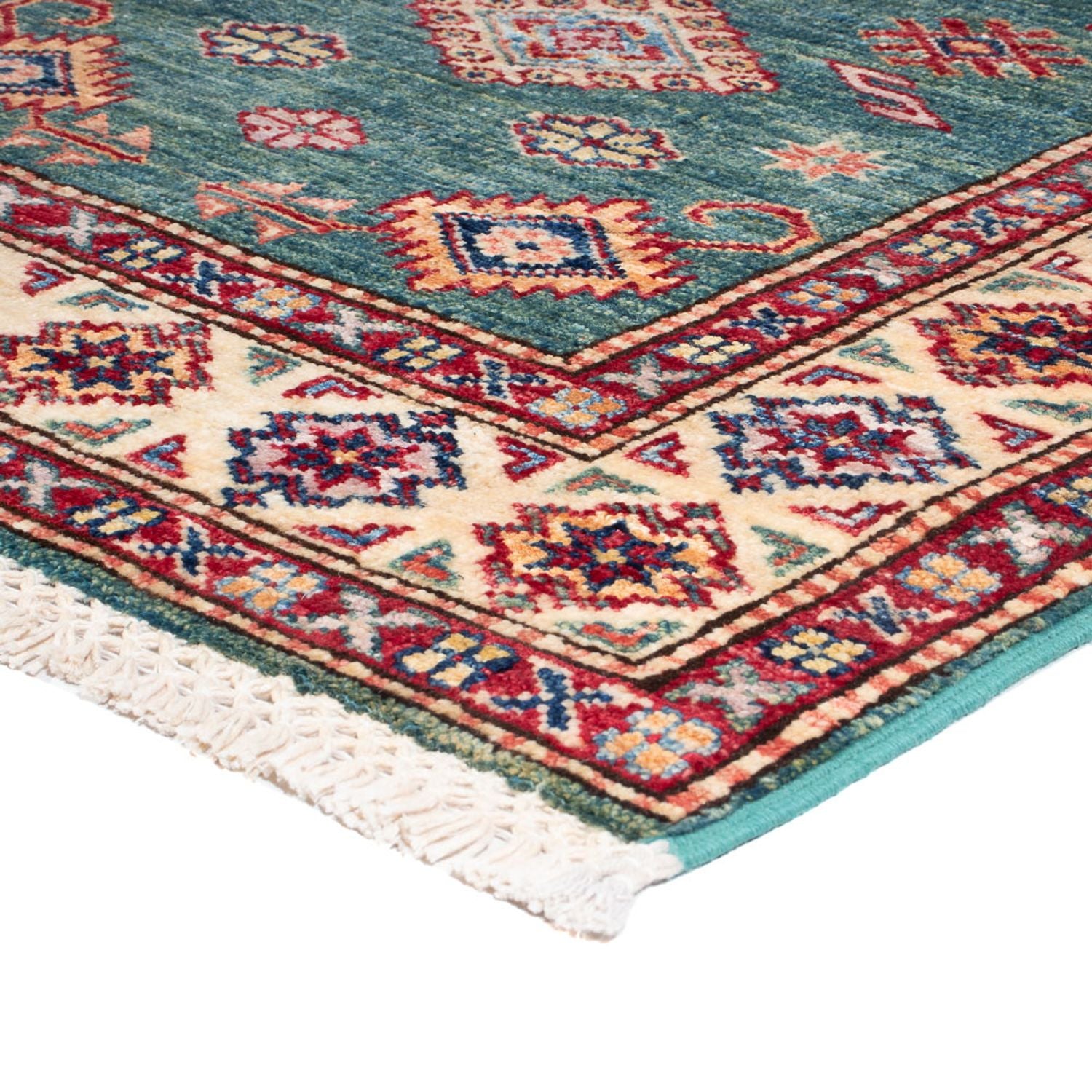 Alfombra de pasillo Alfombra Ziegler - Kazak - 303 x 80 cm - turquesa