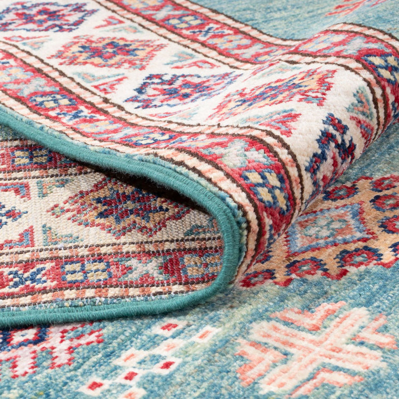 Alfombra de pasillo Alfombra Ziegler - Kazak - 302 x 83 cm - turquesa